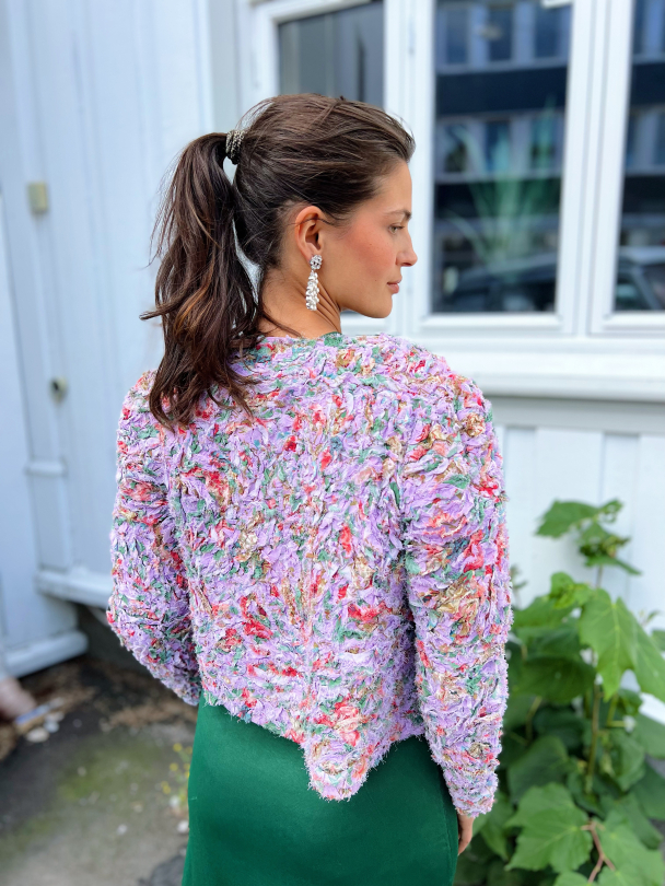 Georgette Jacket - Purple Bouquet - Image 4