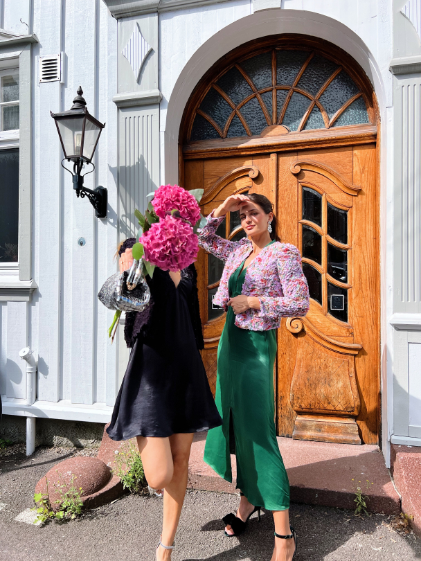 Georgette Jacket - Purple Bouquet - Image 7