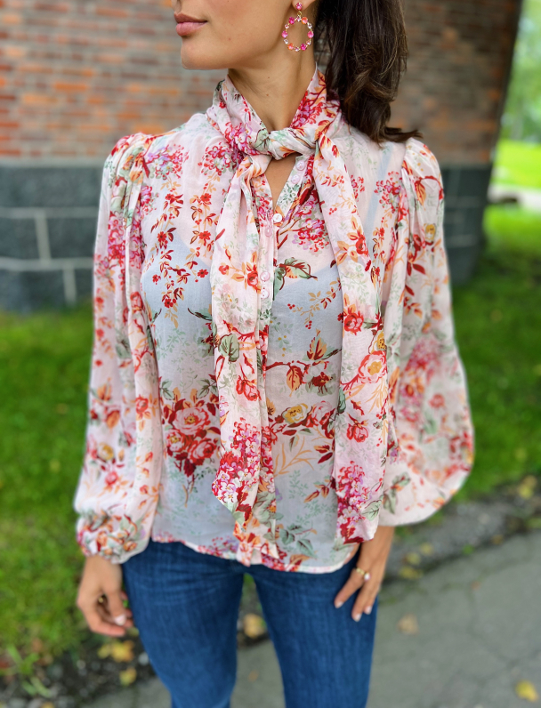 Organza Blouse - Pink Blossom - Image 1