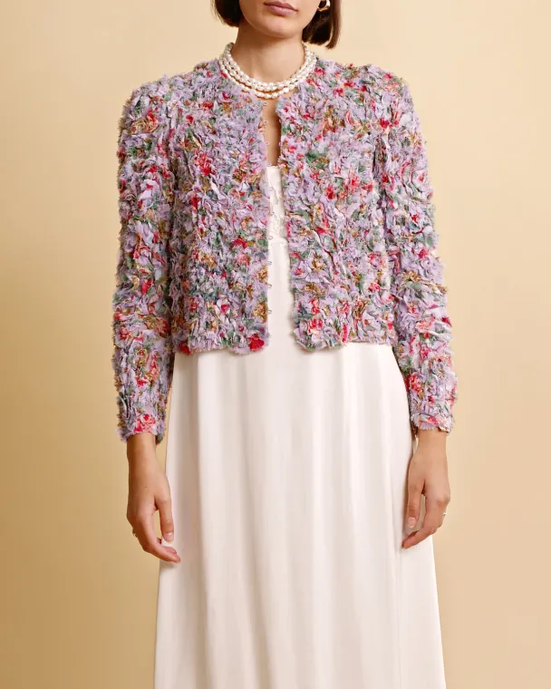 Georgette Jacket - Purple Bouquet - Image 9