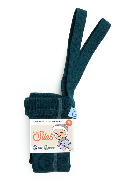 Silly Silas | Wooly Footless Tights - Blue Sapphire