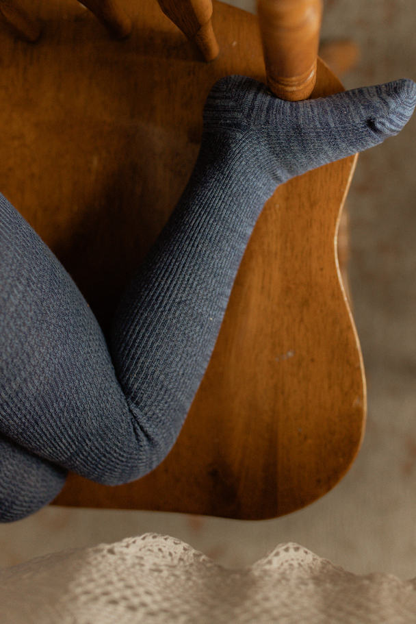 Tights Footed - Denim - Image 2