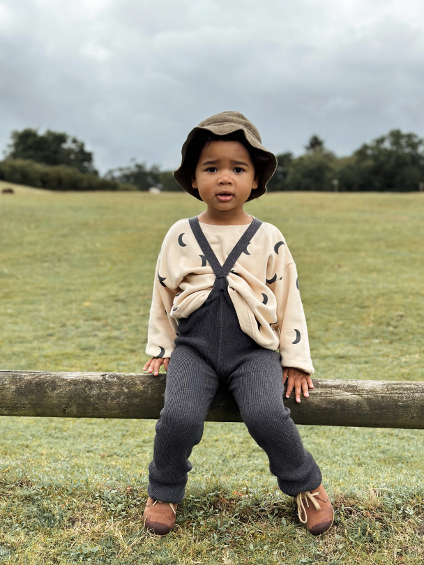 Footless Roomy Tights - Dark Grey Blend - Image 6