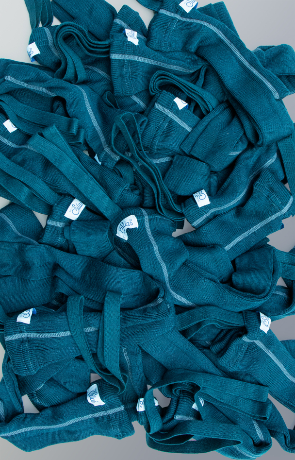 Wooly Footless Tights - Blue Sapphire - Image 5