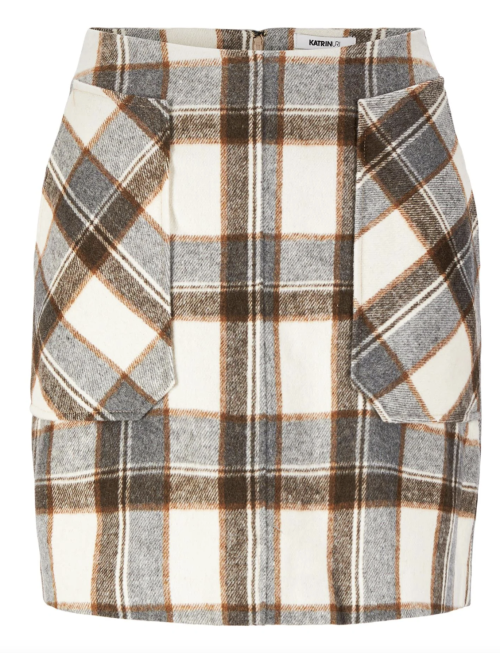 Adam Check Cream Skirt |  Adam Check Cream Skirt fra Katrin Uri