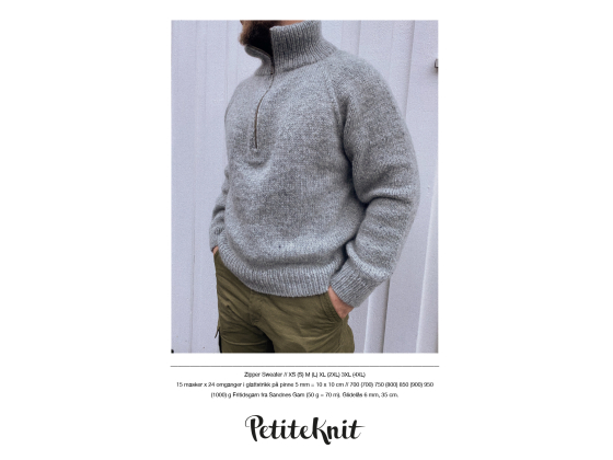 PetiteKnit - Zipper Sweater Mann