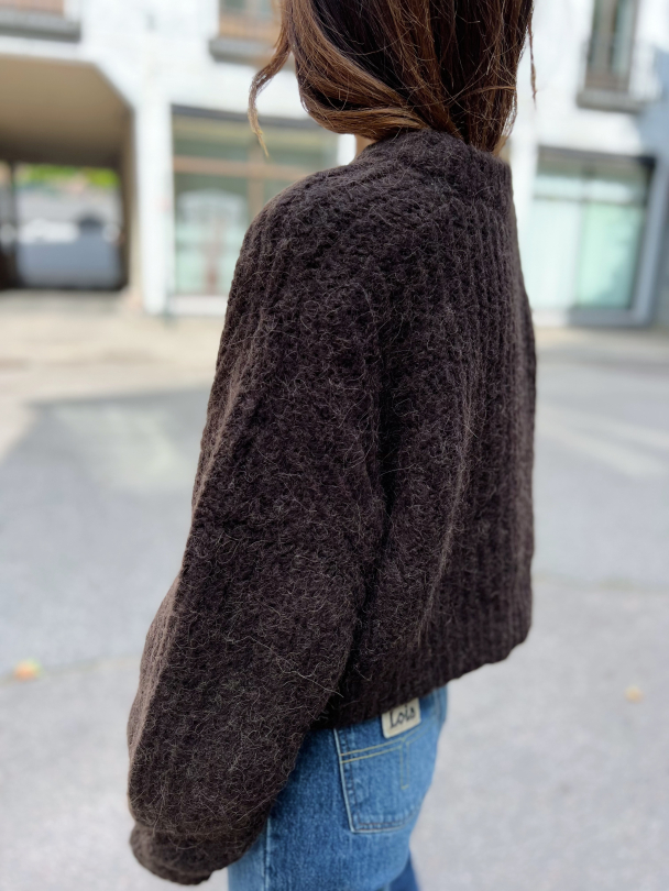 Firm Knit Jumper - Brown/Pink - Image 8