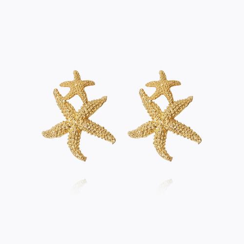 Sea Star Twin Earrings - Gold
