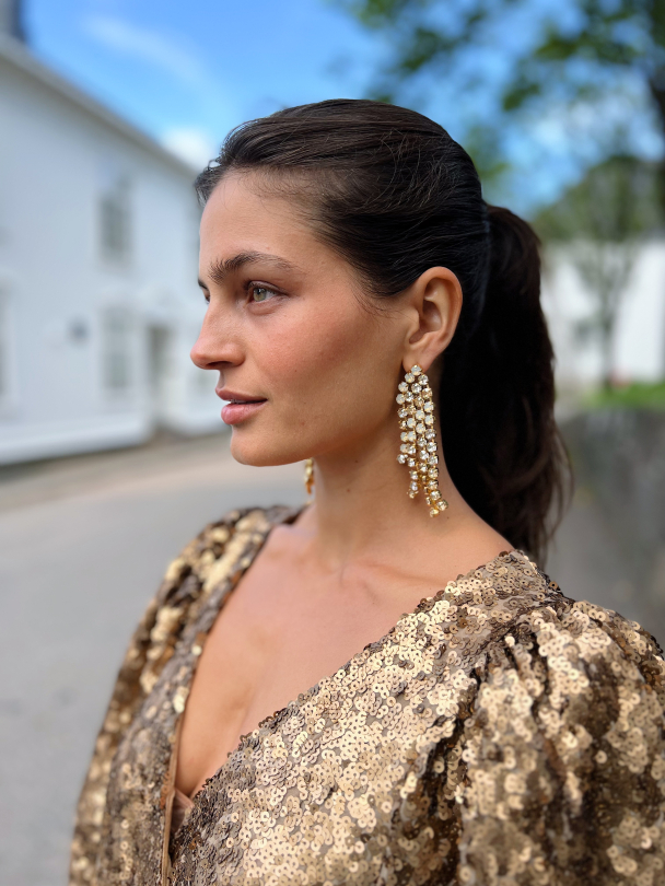Rosanna Earrings - Gold White Combo - Image 5