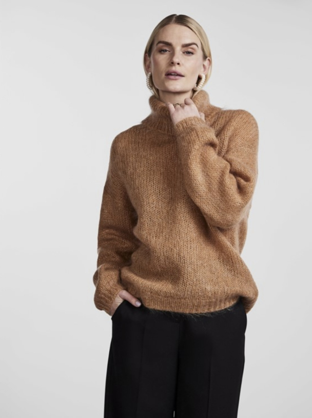 Lambi Knit Rollneck Pullover - Camel  - Image 2