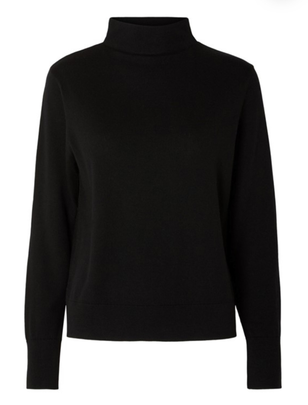 Hanni Knit T-Neck - Black  - Image 2