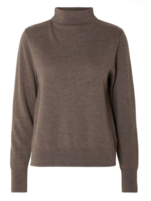 Hanni Knit T-Neck - Brownie