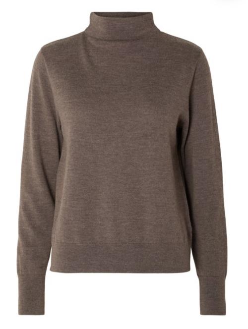 Hanni Knit T-Neck - Brownie
