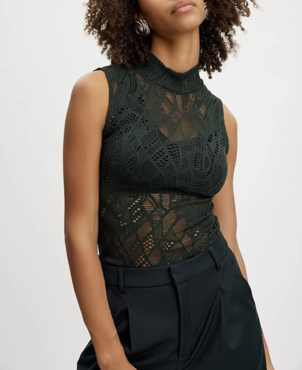 Hilma Lace Tank Top - Jet Set - Image 1