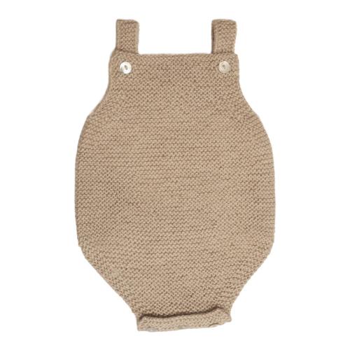 HUTTELIHUT - ROMPER ALPACA WOOL KNIT CAMEL