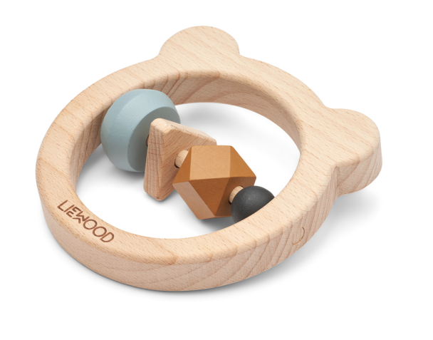 Avada Wooden Rattle - Sea Blue Mix - Image 2