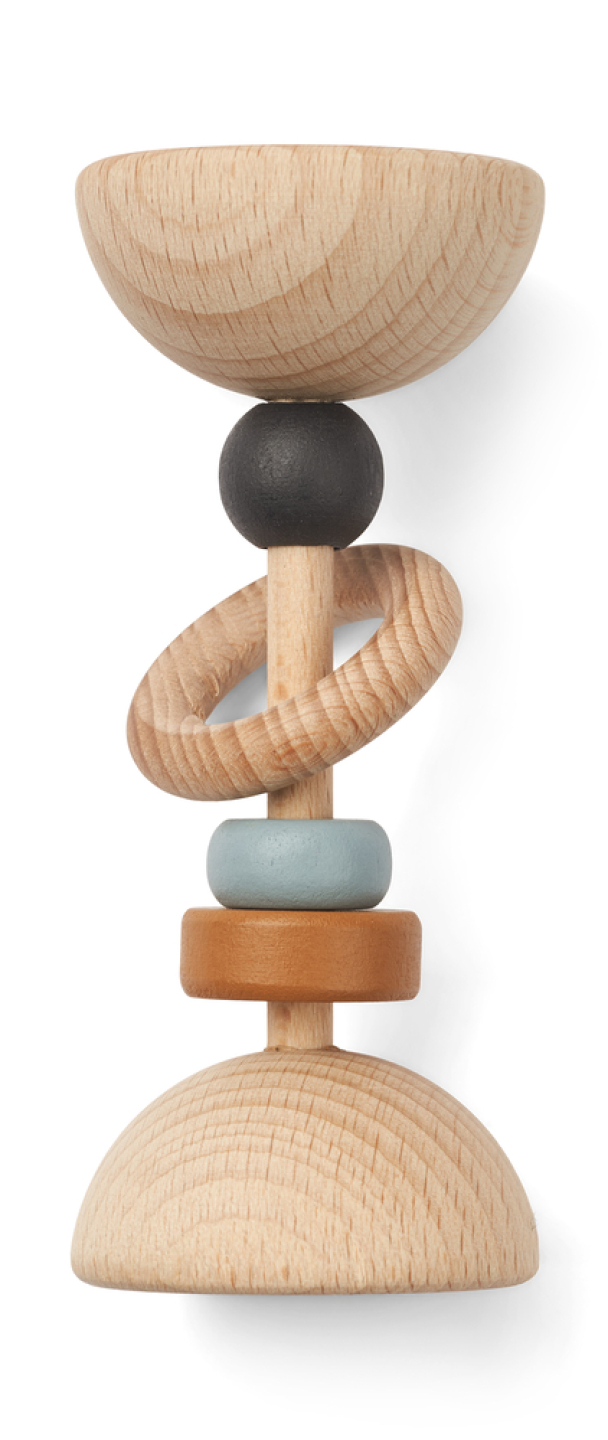 Corrina Wooden Rattle - Sea Blue Mix - Image 2