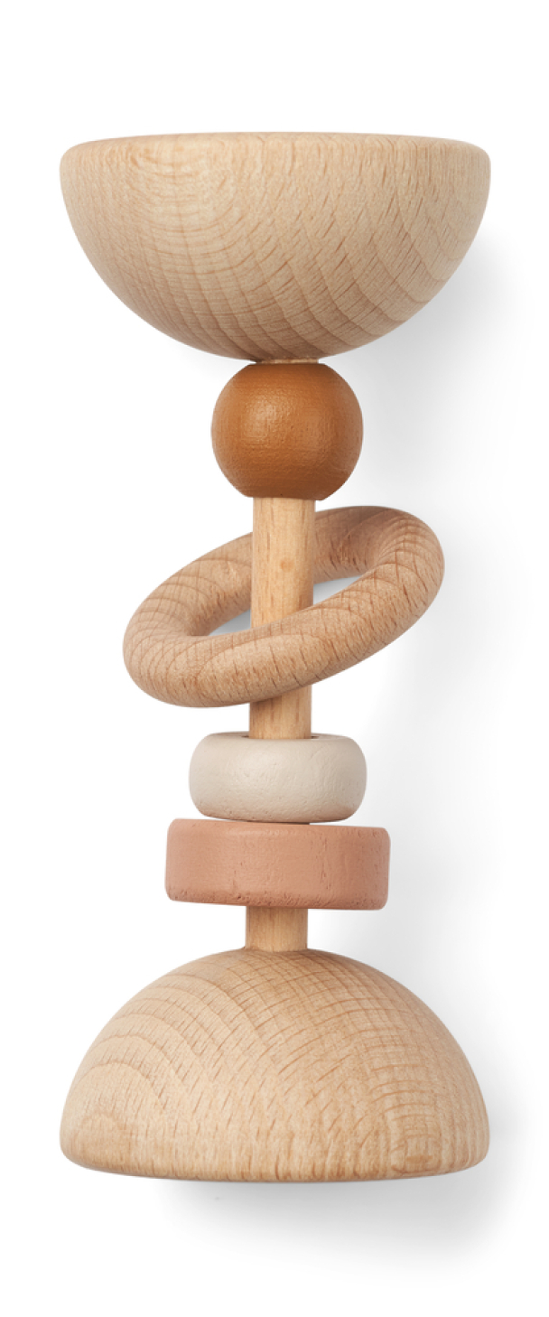 LIEWOOD - CORRINA WOODEN RATTLE TUSCANY ROSE MIX - Image 2