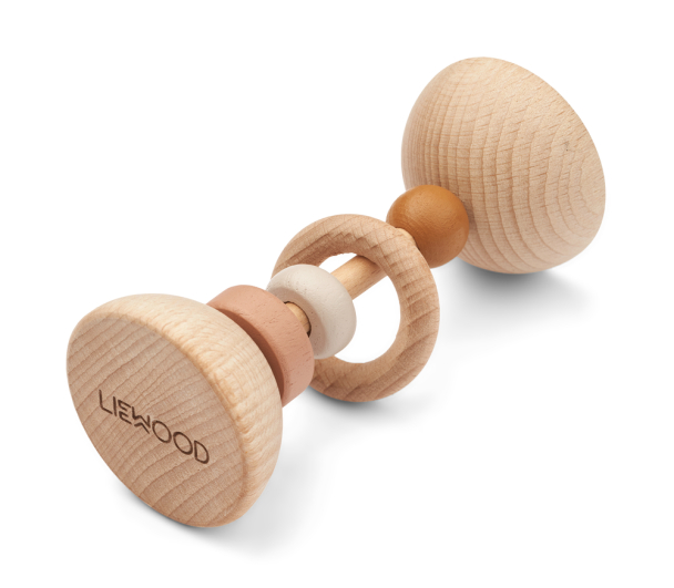LIEWOOD - CORRINA WOODEN RATTLE TUSCANY ROSE MIX - Image 1