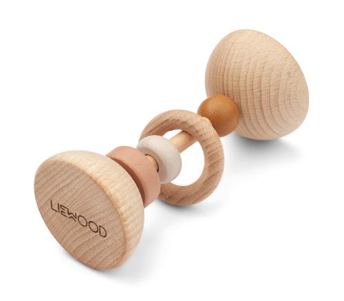 LIEWOOD - CORRINA WOODEN RATTLE TUSCANY ROSE MIX