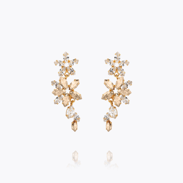 Melia Earrings - Crystal/Golden Shadow 