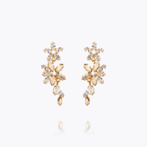 Melia Earrings - Crystal/Golden Shadow 