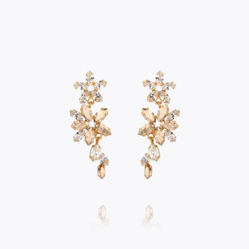 Melia Earrings - Crystal/Golden Shadow 