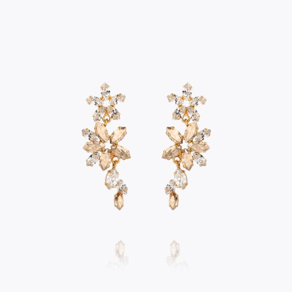 Melia Earrings - Crystal/Golden Shadow 