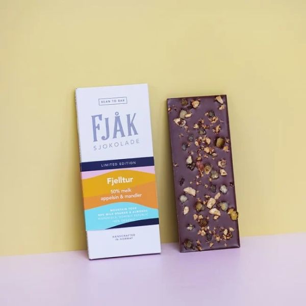 Fjåk FJELLTUR 50% Melk Appelsin & Mandler 