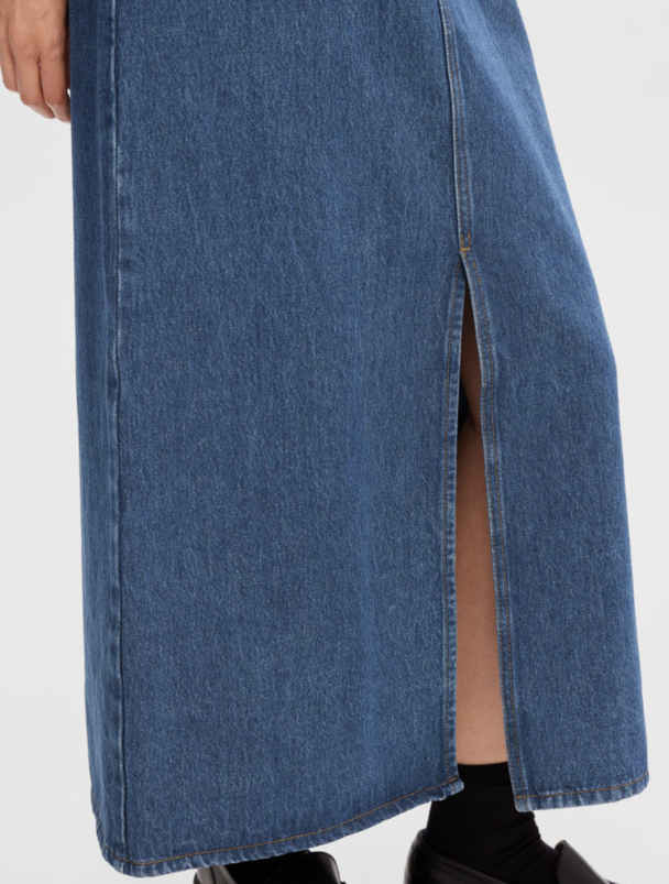 Esther Mid Blue Denim Skirt - Medium Blue  - Image 4