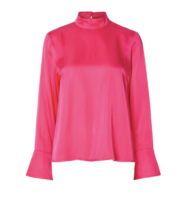Ivy Satin Top - Fuchsia Purple - Image 2