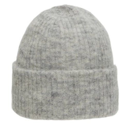Maline Knit Beanie - Light Grey Melange