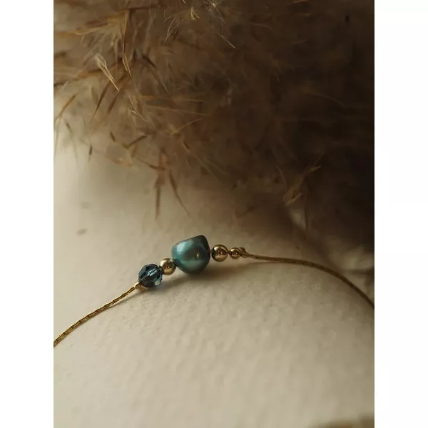 Blue Pearl Twist Bracelet