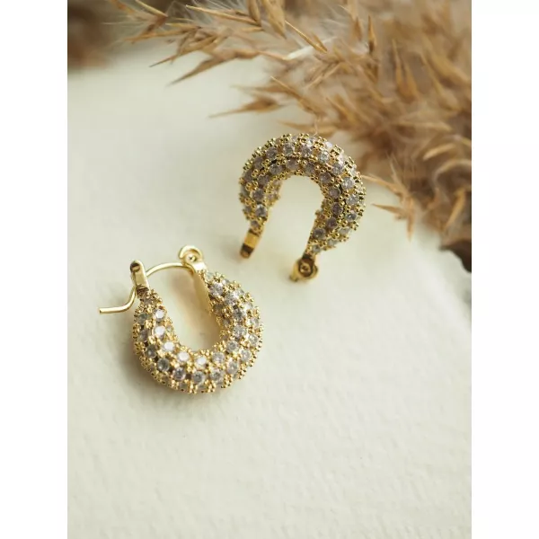 Crystal Bold Hoop