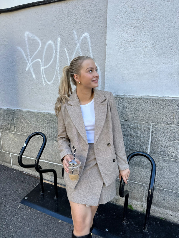 Summer Wool Mix Blazer - Toasted Coconut - Image 7