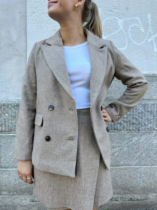 Summer Wool Mix Blazer - Toasted Coconut - Image 1