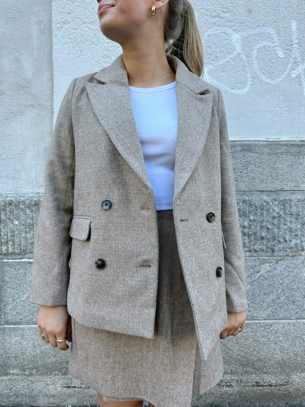 Summer Wool Mix Blazer - Toasted Coconut - Image 8