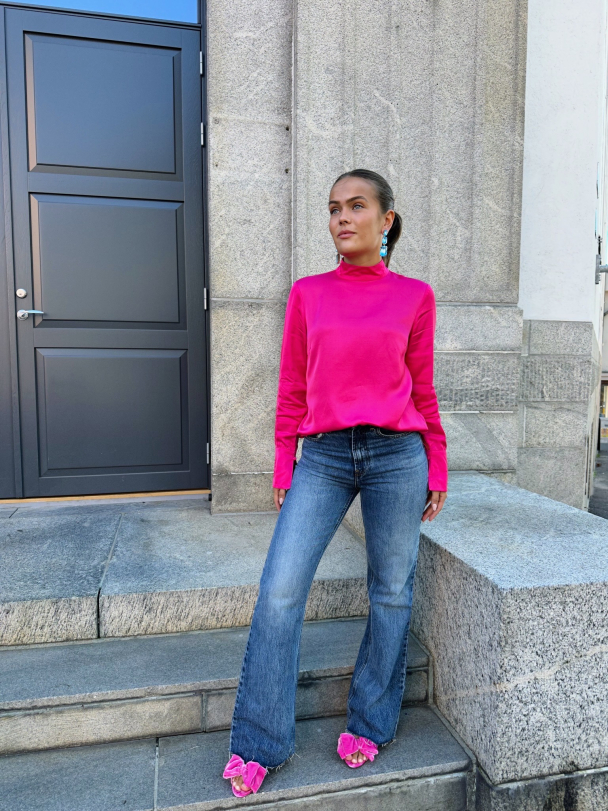 Ivy Satin Top - Fuchsia Purple - Image 4