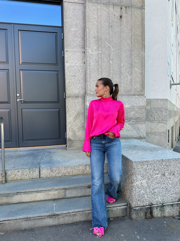 Ivy Satin Top - Fuchsia Purple - Image 7