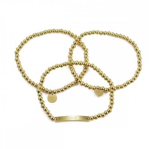 Annika Elastic Bracelet Gold 3 stk