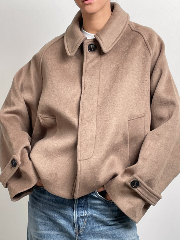 Gia Wool Jacket - Brown - Image 2