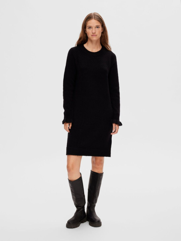 SELECTED FEMME Sia Ras Frill Dress - Image 4