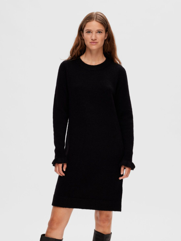 SELECTED FEMME Sia Ras Frill Dress - Image 1