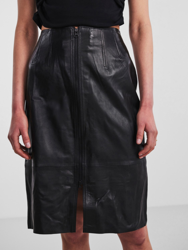 Y.A.S Millie Leather Skirt - Image 2
