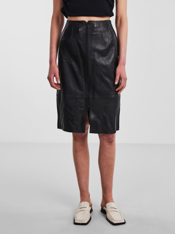 Y.A.S Millie Leather Skirt - Image 1