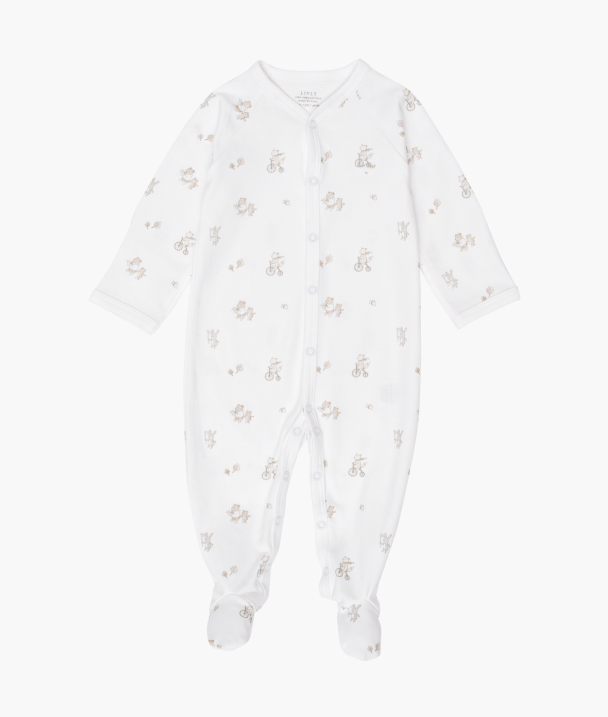 LIVLY - PARADE SIMPLICITY FOOTIE AUTUMN PARADE/WHITE - Image 1