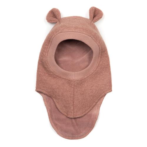 HUTTELIHUT - BALACLAVA PLYS WOOL HEATHER ROSE