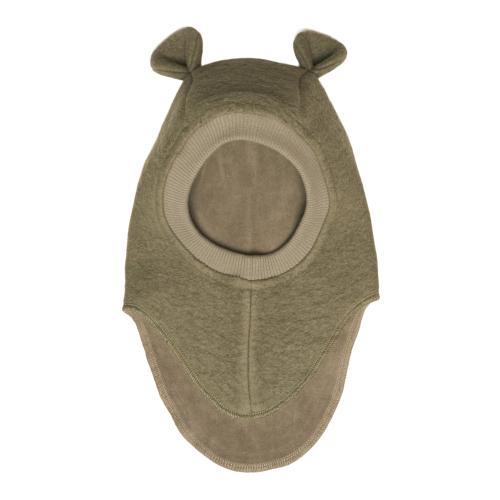 HUTTELIHUT - BALACLAVA PLYS WOOL GREEN OLIVE