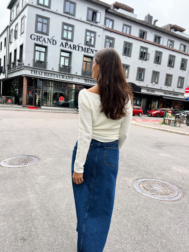 Esther Mid Blue Denim Skirt - Medium Blue  - Image 9