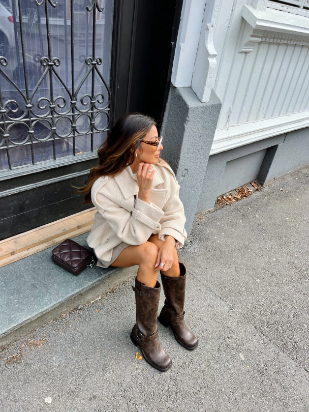 Hanni Wool Jacket - Creme - Image 10